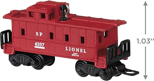 Miniatura 5 de Hallmark Keepsake Adorno de Navidad 2022, Lionel 6357 Caboose, adorno de tren de metal