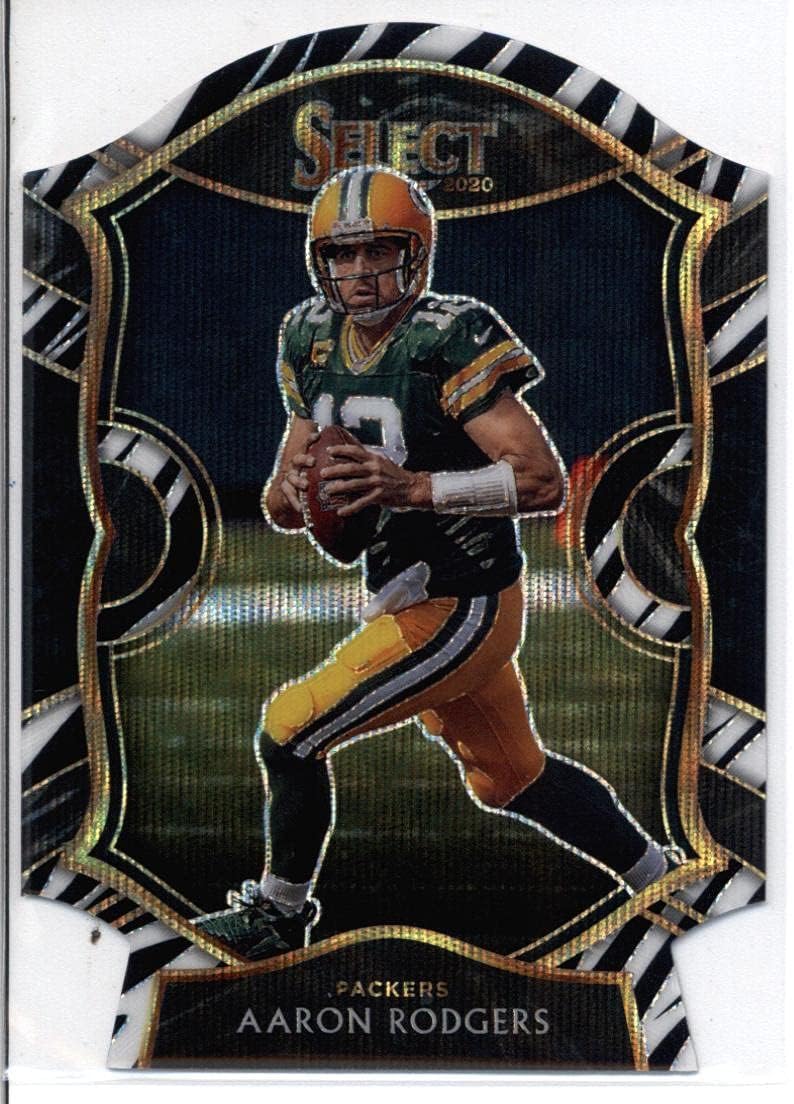 2020 Panini Select Zebra Prizm Die-Cut #12 Aaron Rodgers Green Bay Packers Concourse NFL Football Card NM-MT