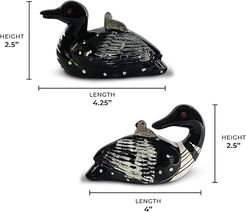 Miniatura 24 de River's Edge Juego de salero y pimentero, de resina de polímero, pintado a mano. Cocodrilo (Alligator),Bass,Oso y abejas,Azul Cangrejo,Bobber,Bull