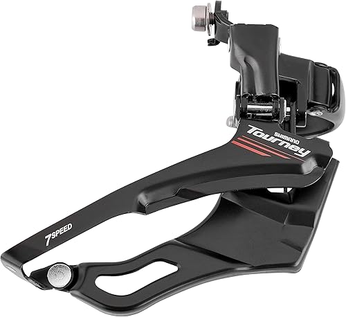 SHIMANO Tourney FDA073 - Desviador delantero con abrazadera superior, color negro, 7-8 velocidades.