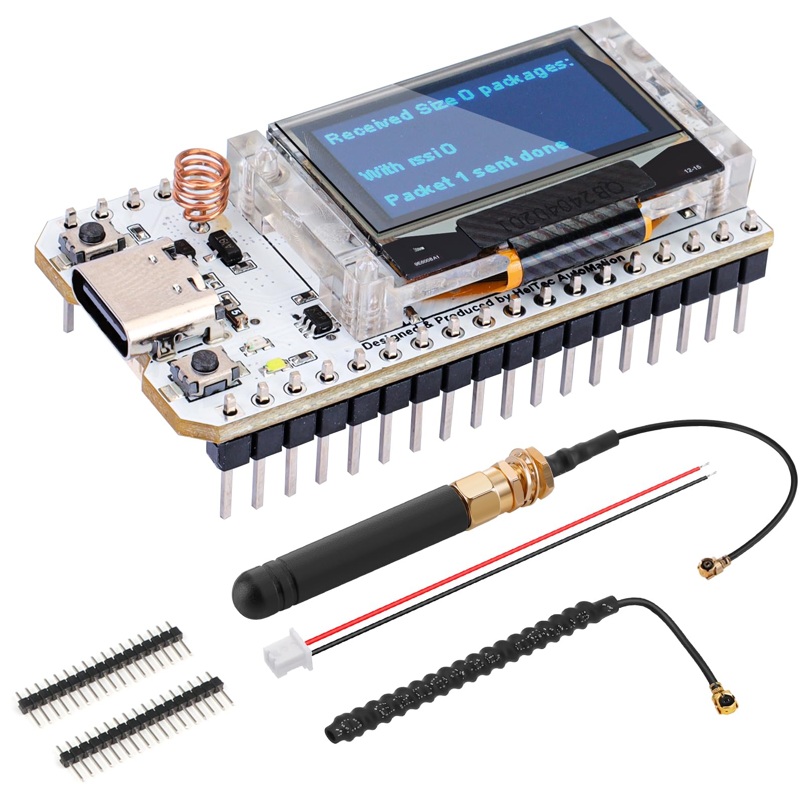 ESP32 LoRa V3 SX1262 Development Board with 0.96 inch OLED Display 240MHz CP2102 863-928 MHz Antenna for Ar duino Meshtastic LoRawan IOT (Upgraded Antenna)-image-6