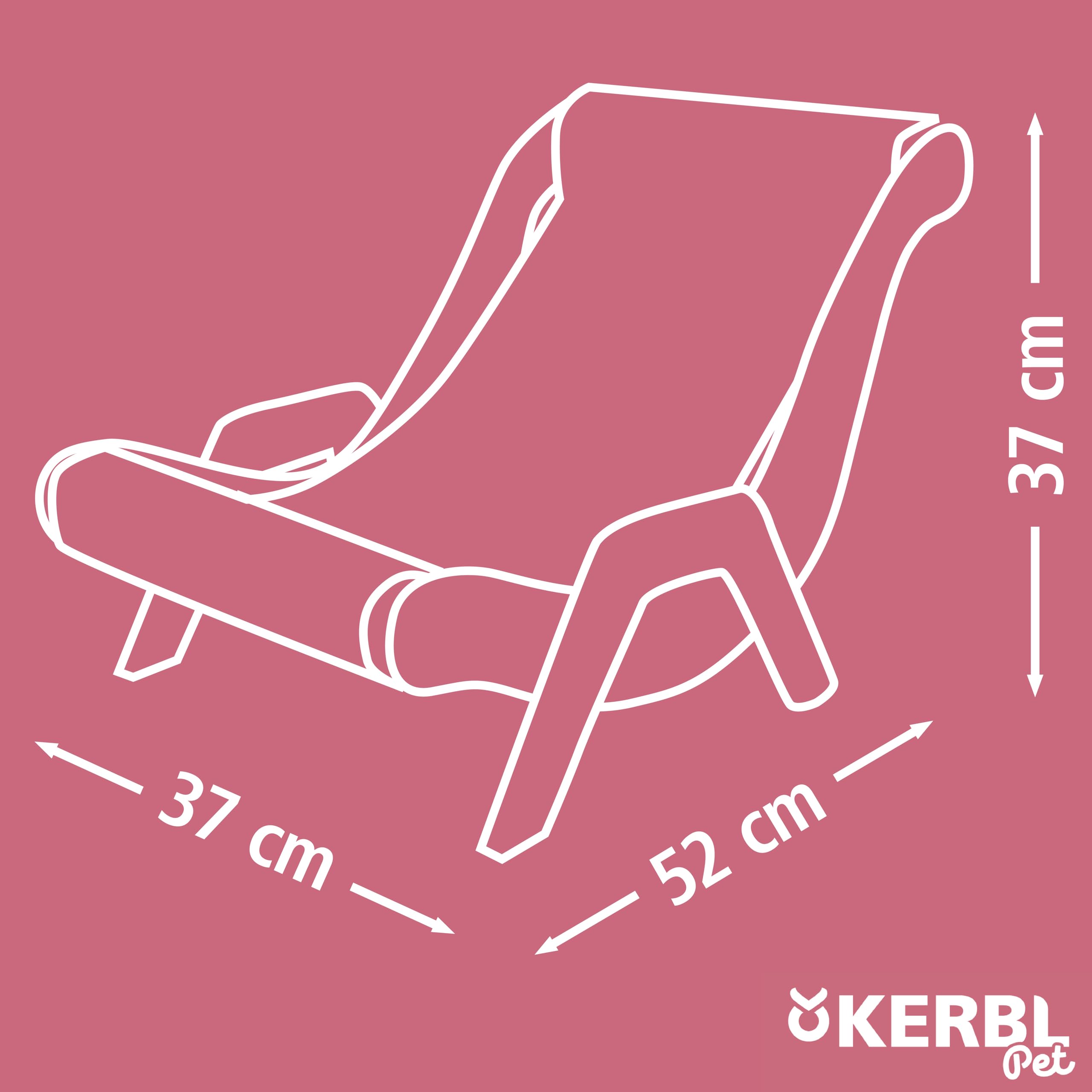 Kerbl Pet Liegestuhl Sundowner, braun, 52x37x37 cm, Katzenbett, Katzenliegebett, Holz, Katzen