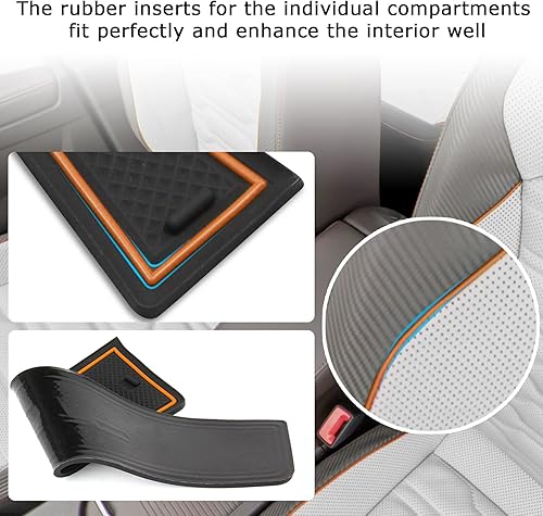 Miniatura 5 de YEE PIN Para Subaru Crosstrek STARLINK 2024 Tapete de consola Crosstrek Guantera Crosstrek 2024 Crosstrek Cup Mats 2024 STARLINK Inserts Liners para