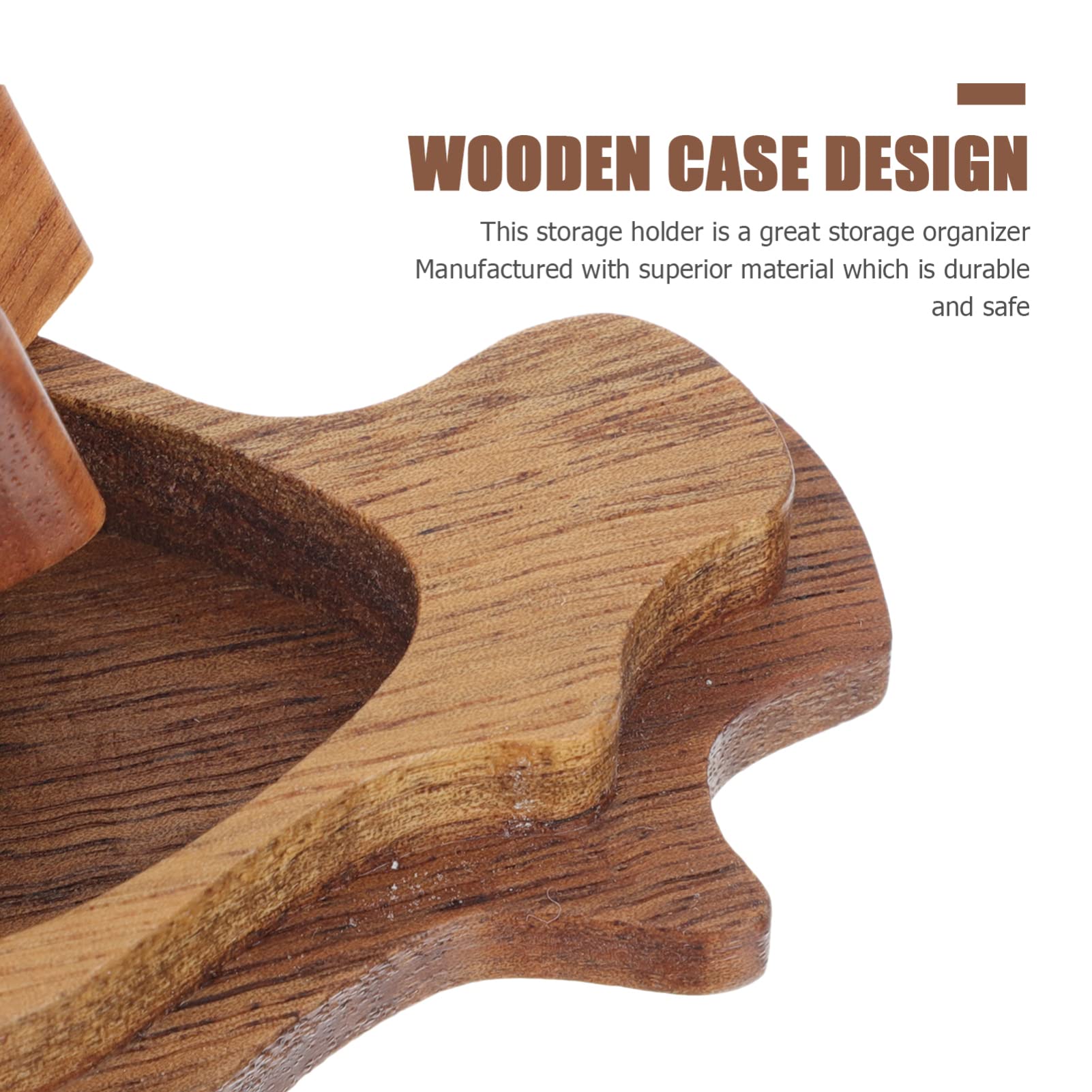 Toddmomy Wooden Guitar Pick Storage Box Lightweight Plectrum Holder for Acoustic and Electric Guitars Durable Organizer for Bass Picks Travel Friendly Design No Picks Included