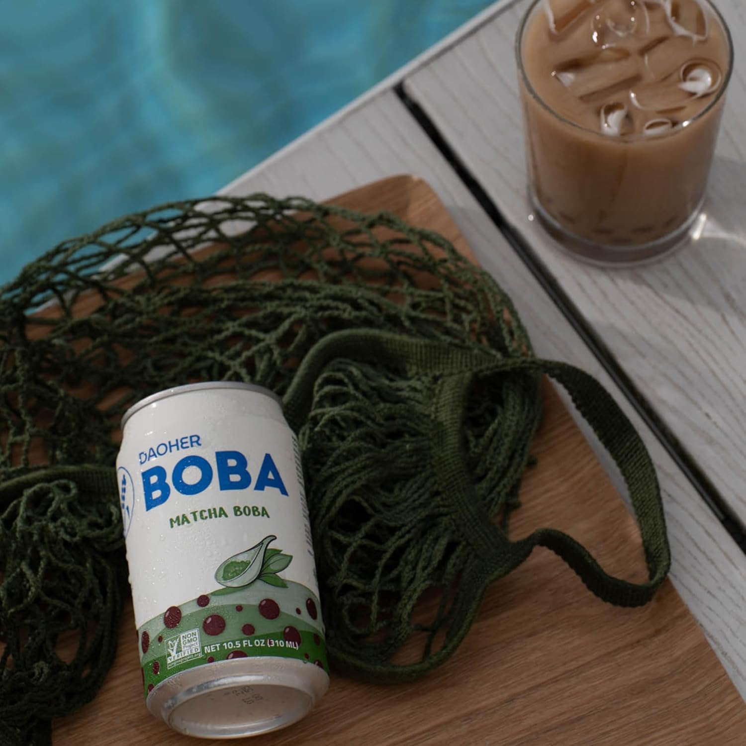 DaoHer Matcha BOBA Milk Tea – Japanese Matcha Green Tea with Konjac Boba Pearls – Ready-to-Drink, Shelf-Stable – Creamy Bubble Tea in 10.5 Fl Oz Cans, Pack of 12 – No.1 Canned BOBA Brand