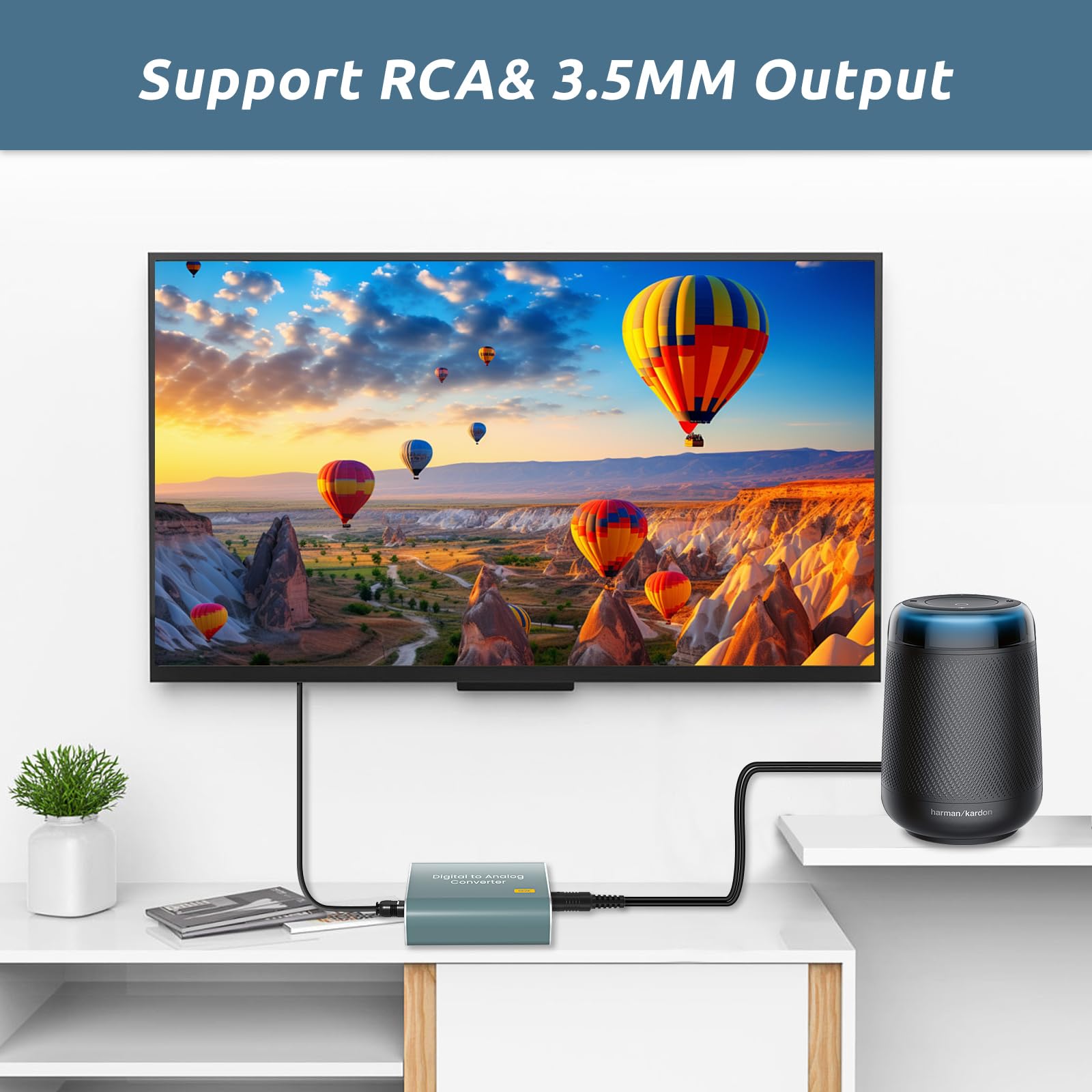 192KHz DAC Convertitore Audio Digitale Analogico,Convertitore Coaxial Toslink Ottico SPDIF Coaxial Toslink SPDIF a L/R Jack 3.5mm,Convertitore ottico RCA per Blu Ray DVD Sky HD XBox HDTV