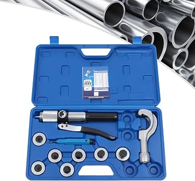 CT-300 Hydraulic Expander Tool, Hydraulic Tube Expander Tool, 7 Lever 3/8" to 1-1/8" Copper Tube Expander Tool, Expander Tool Swaging Kit Tools for Copper Tubing Expanding Silver, Black