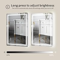 Vista 58 de WTTY LED Bathroom Mirror 32"x32" with Backlit and Front Light,Stepless Dimmable LED Mirror for Bathroom,Anti-Fog Lighted Bathroom Vanity Mirror