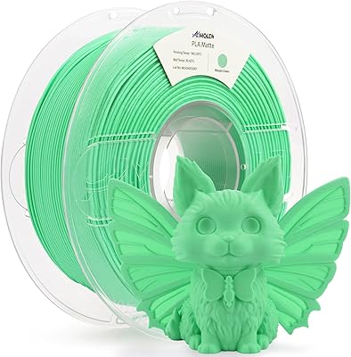 21 – AMOLEN Matte PLA 3D Printer Filament, Wasabi Green1.75mm with Smooth Matte Finish, 3D Printing Filament for Most FDM 3D Printers, 600M/S Hig…