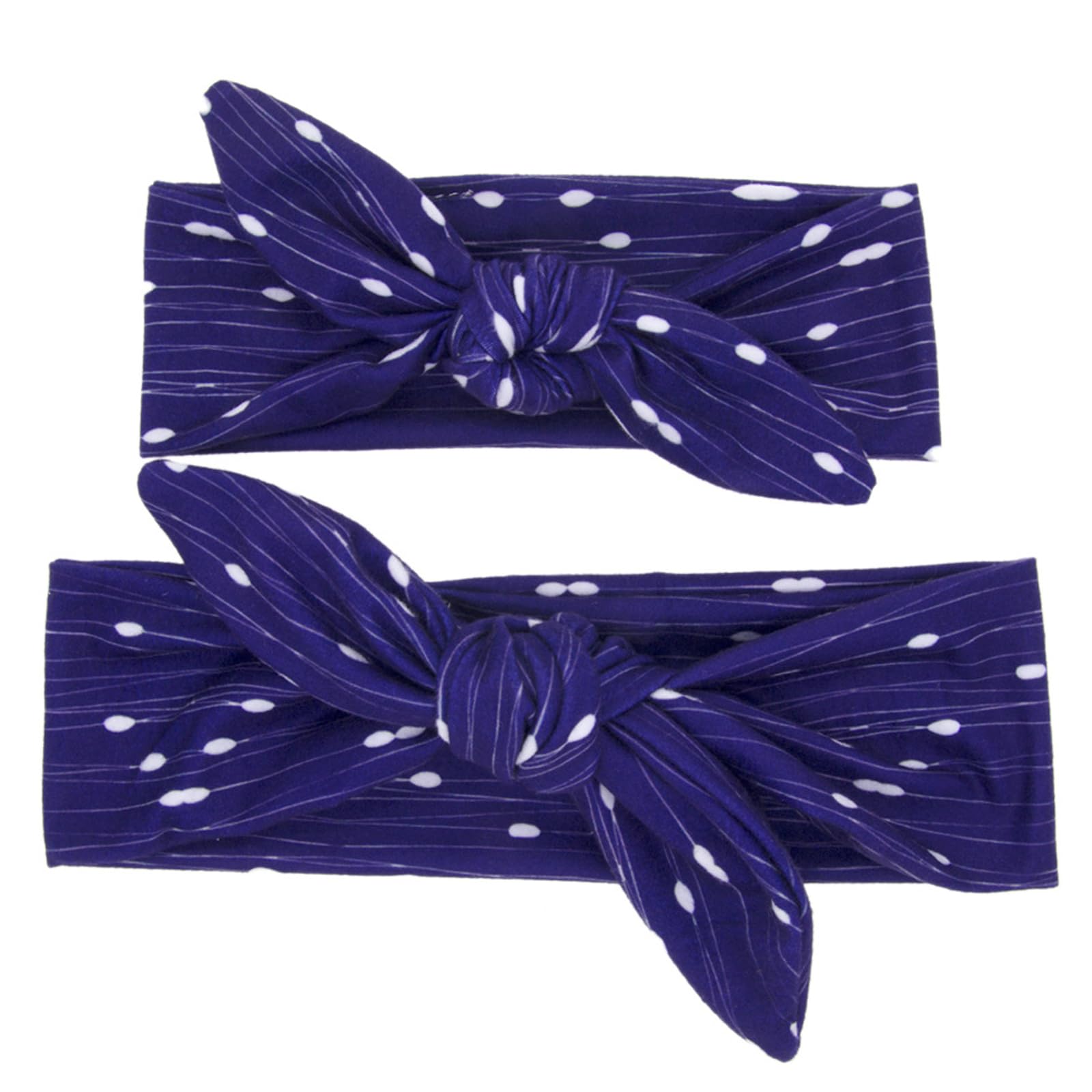 ZAOWU 2 Pack Dog Headband & Women's Headband, Stretchy Bow Headgear, Puppy Ear Cover Christmas Costume For All kinds Pet Blue Stripe