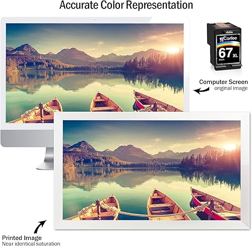 Miniatura 5 de Cartlee Cartucho de tinta remanufacturado de repuesto para HP Ink 67 XL para HP 67xl Cartuchos de tinta negro para HP 67 cartuchos de tinta negro