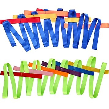 TecUnite 2 Packs Short Walking Rope with 12 Handles Outdoor Safety Daycare Rope Leashes for Preschool Kids Children Toddlers Daycare Schools Teachers, 12 Children 2 Adults(Fresh Color)