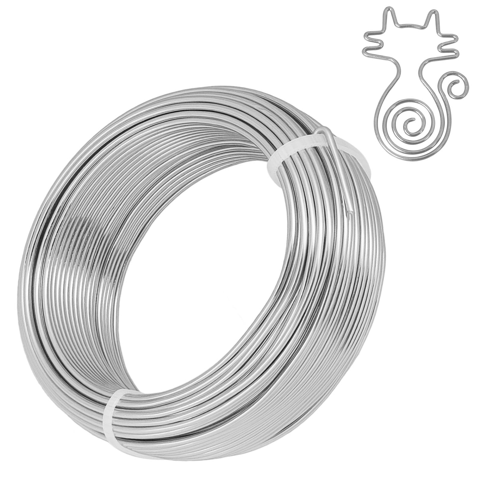 YEQIN 12 Gauge Aluminum Wire, 105 Feet 2mm Bendable Metal Craft Wire for Sculpting, Armature, Jewelry Making, Floral Making, Doll Making, Modelling,