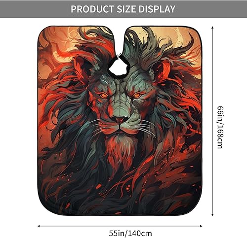 Miniatura 3 de fire Lion magic flame cool Vintage Barber Cape for Men Professional Hairdressing Cutting Salon Cape Hair Styling Cape