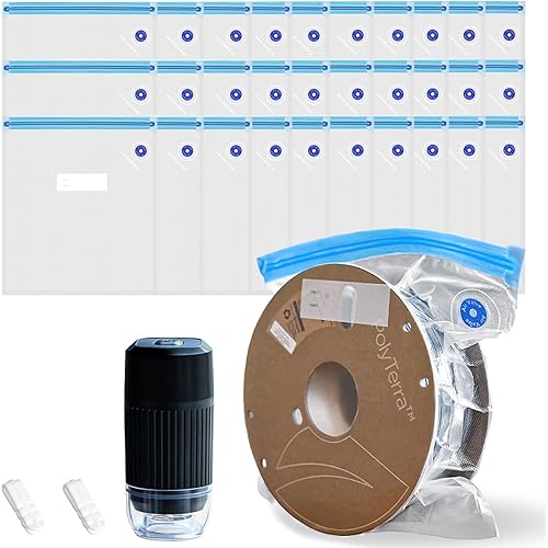 3D Printer Filament Storage kit 30pcs Vacuum Storage Sealing Bags with Electric Auto Pump Moisture Proof Filament Dry 30 * 34cm