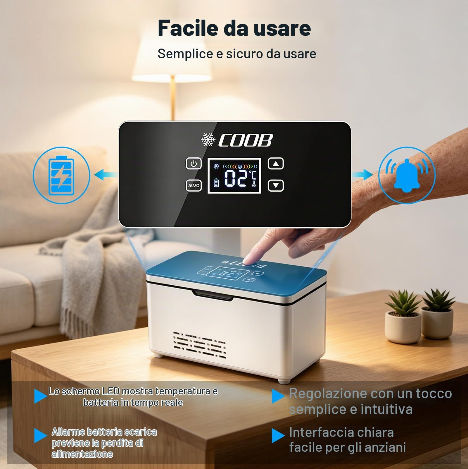 Mini Frigorifero per Insulina, Frigorifero Portatile per Medicinali, Refrigeratore per Insulina, Temperatura Regolabile 2-8°c, con Doppia Batteria da 10200 mAh per Uso Domestico, Viaggio e Auto