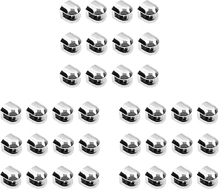 RUNNERGATE 36Pcs Glass Brackets Adjustable Zinc Alloy Glass Clip Shelf Clamp Holder Flat Back Mount Holder for Staircase Handrail