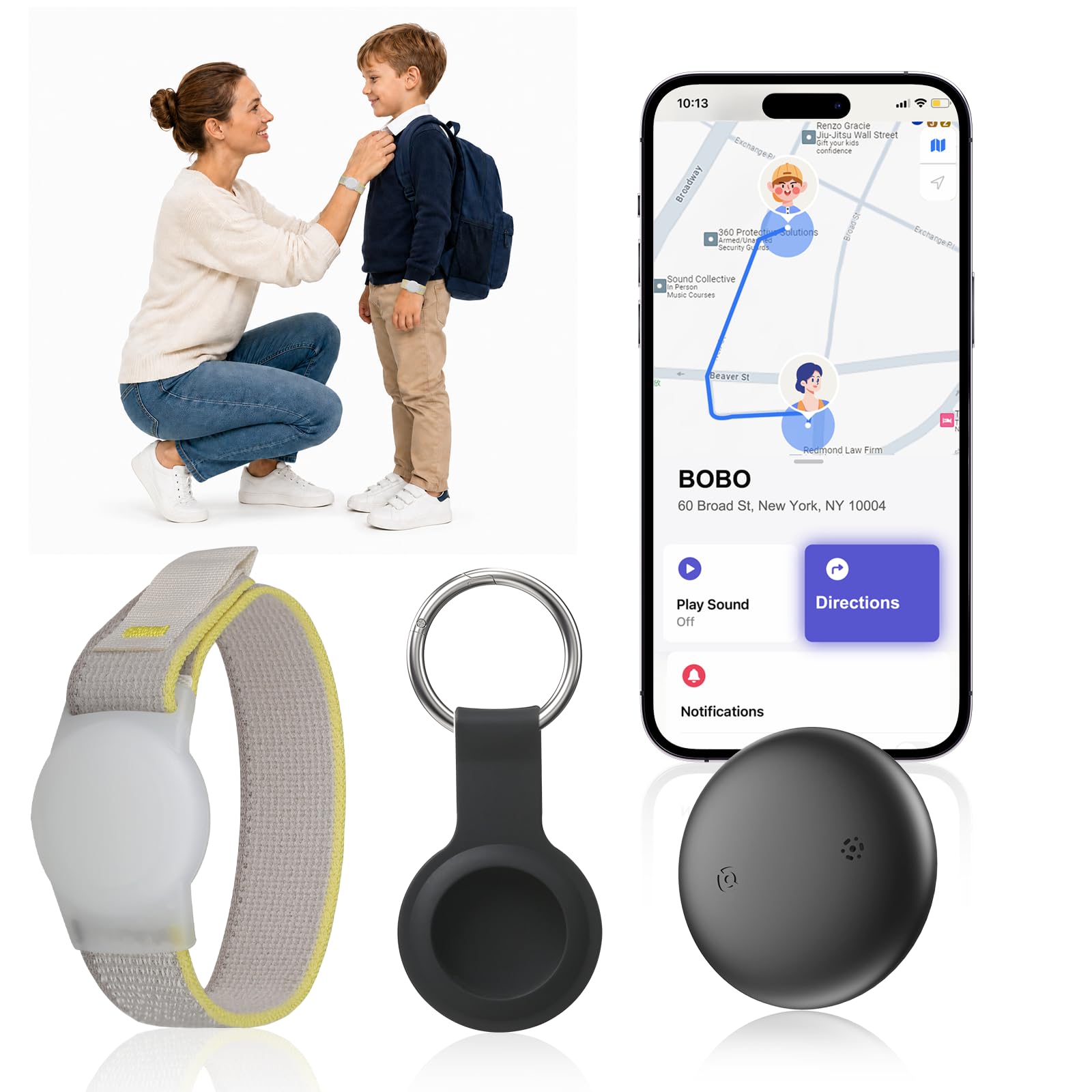 Photo 1 of Vebiso GPS Tracker for Kids & Seniors, Real-Time Tracking Locator - Yellow