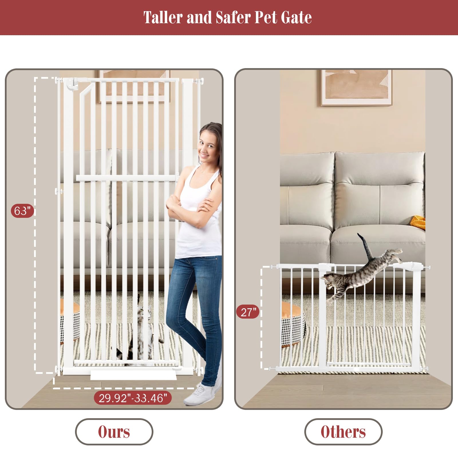 Glaf Extra Tall Pet Gate 63