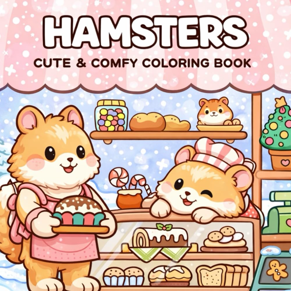 Cute Hamster Adventures Coloring Book for Kids: Fun Holiday, Friendship & Everyday Scenes – Adorable Animal Coloring Pages for Boys & Girls Ages 3–8
