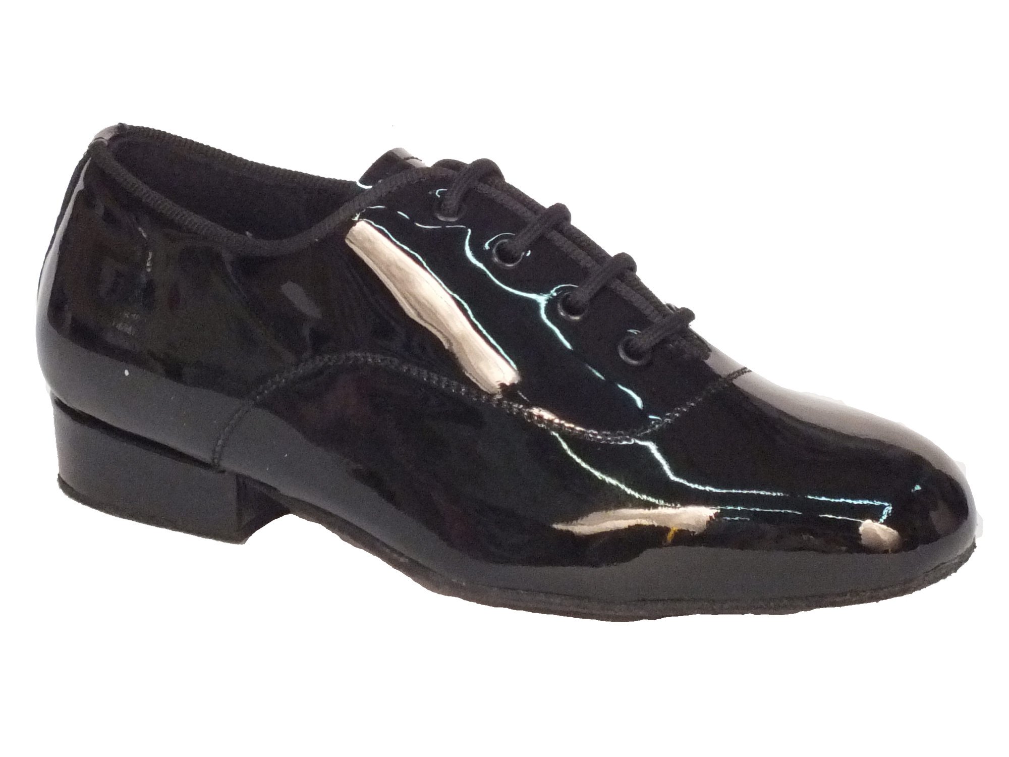 Scarpa da Bambino per Ballo Standard in Vernice Colore Nero Brillante