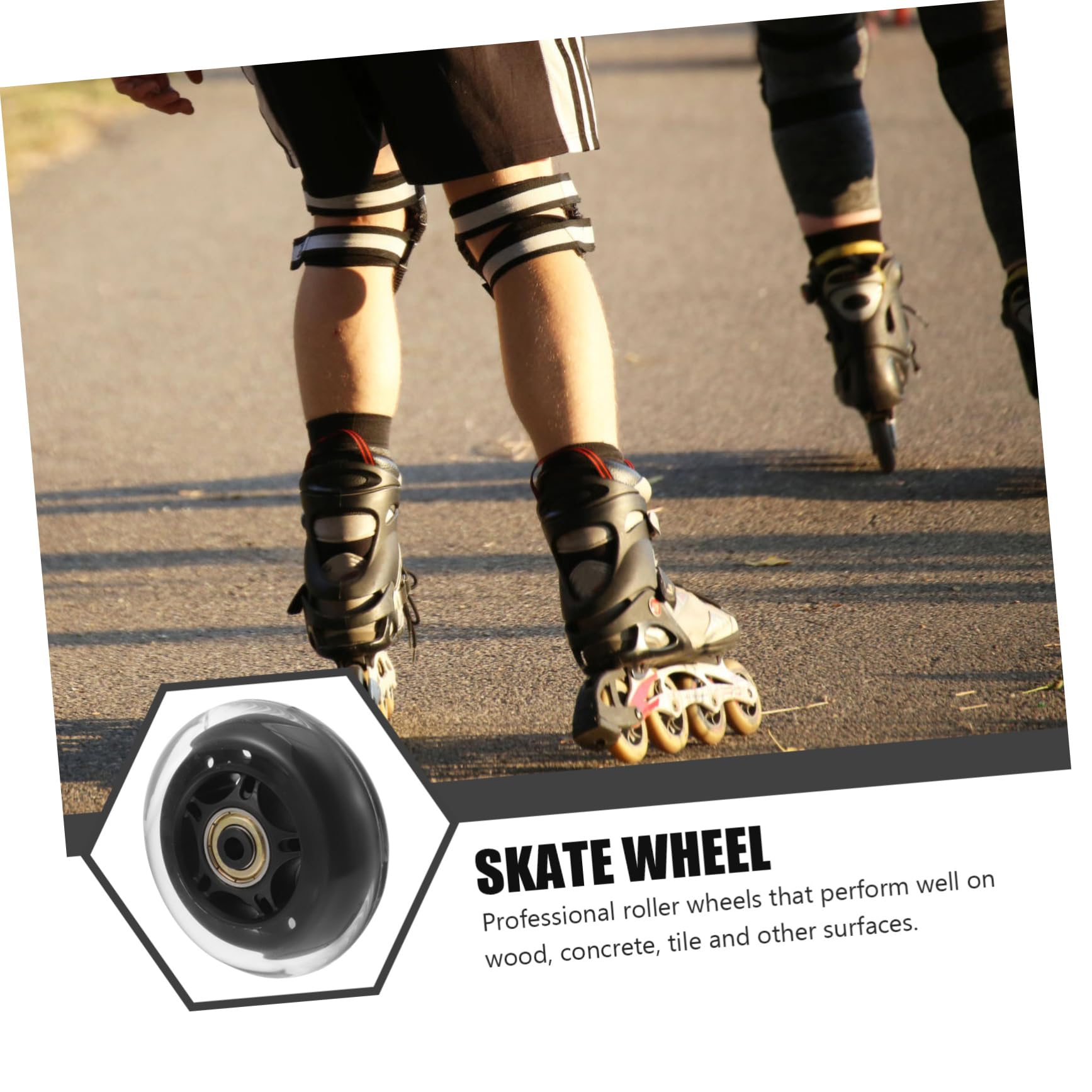 HOMSFOU 4 Sätze Pu Ersatzrollen Für Rollschuhe Geräuscharme Skate Mit Lager Inline Skates Und Scooter Stabile Und Hochwertige Skateboard Zubehörteile Für Sicheres Fahren 2 Stücke * 4
