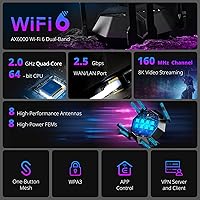 Vista 14 de Reyee Router WiFi 6 AX3200 Router inalámbrico de alta velocidad a Internet con 8 antenas omnidireccionales, enrutador de computadora Gigabit