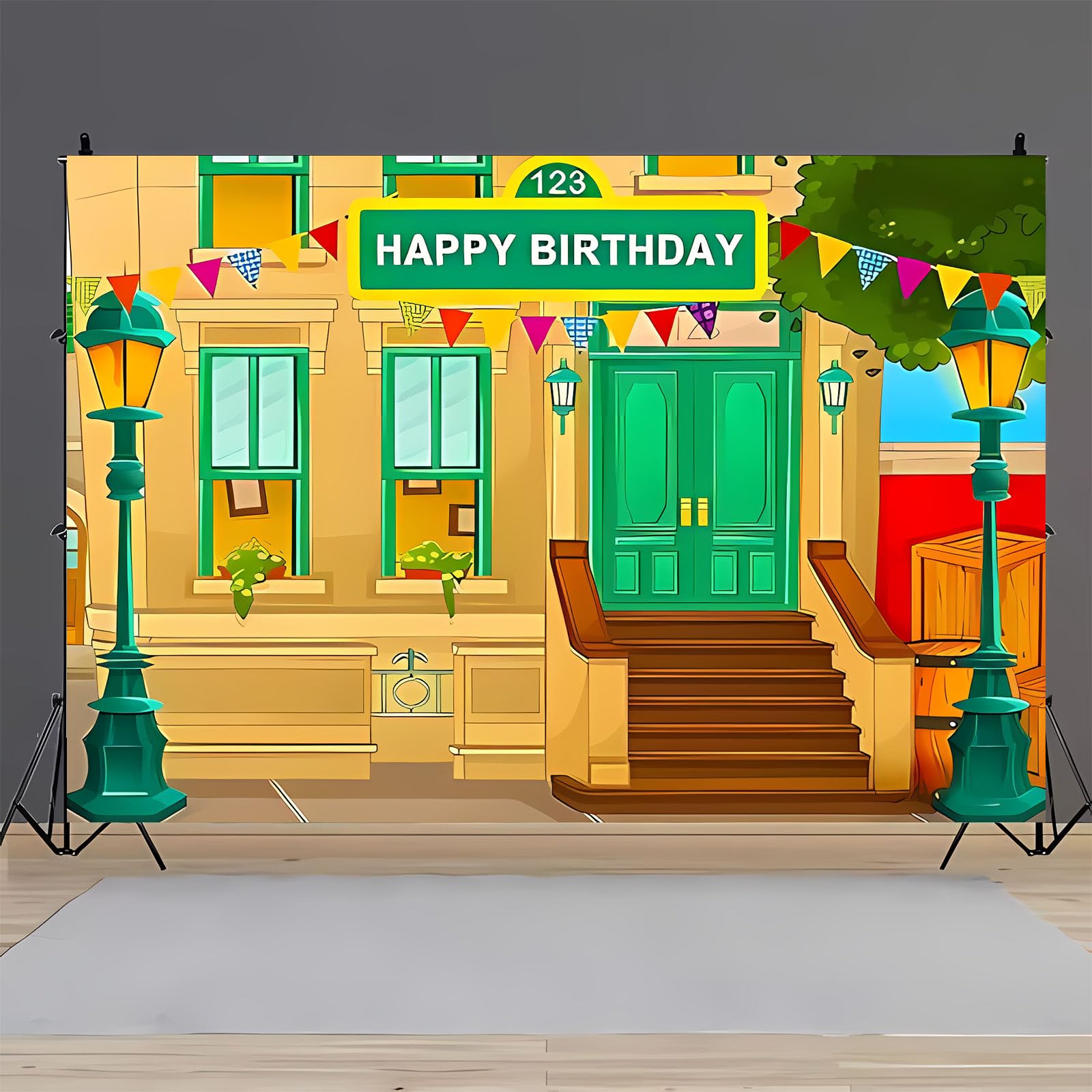 SLLOPL Photography Background Crayon Stationery 1 Year Old Birthday Background Newborn Baby Portrait Background Baby Party Decoration Banner