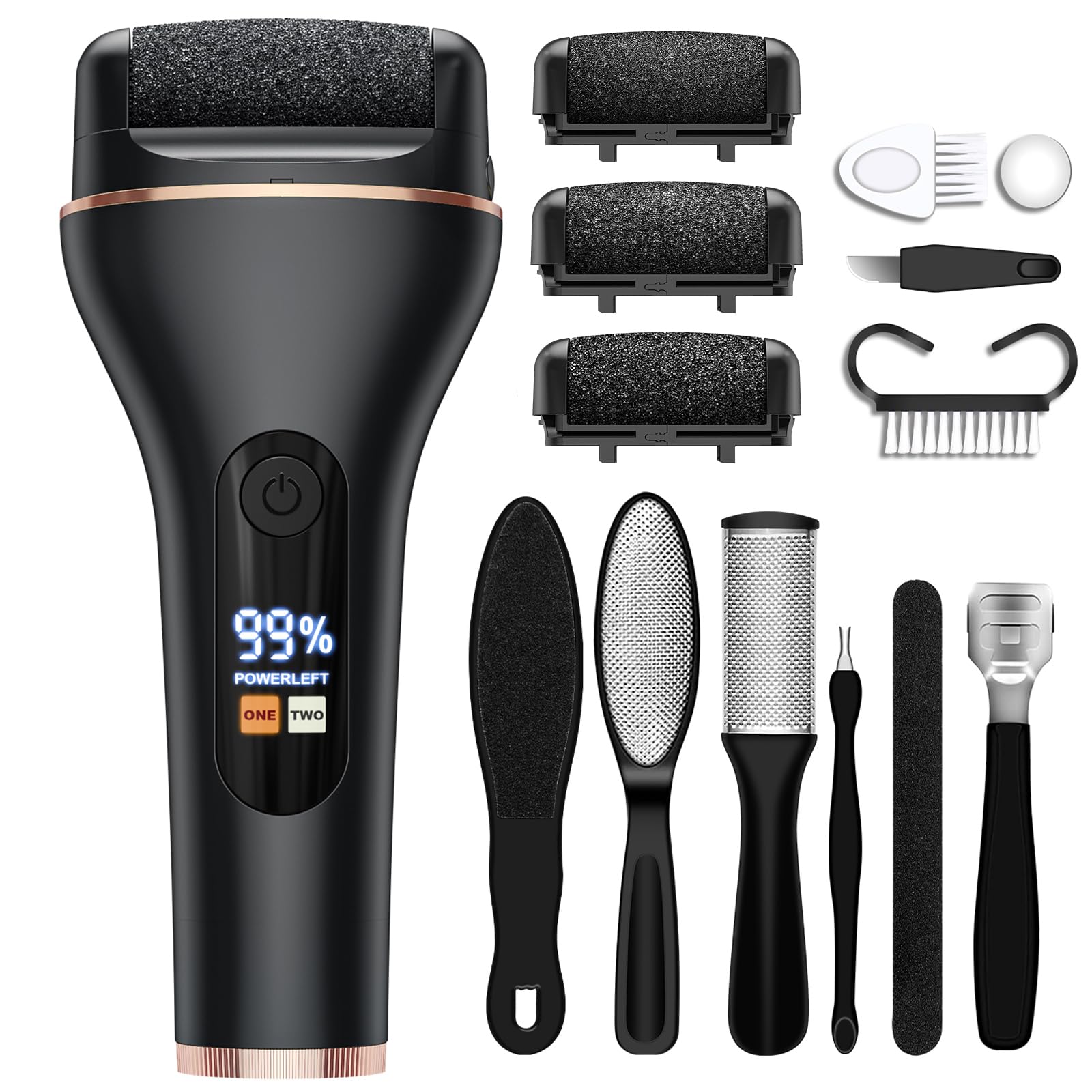 Hornhautentferner Elektrisch - Hornhaut Entfernen Fuß Elektrisch - Hornhauthobel Elektrisch füße mit 2 Gear, IPX7 Wasserdichte Callus Remover für Rissige Fersen, Abgestorbener, Hornhaut entfernen