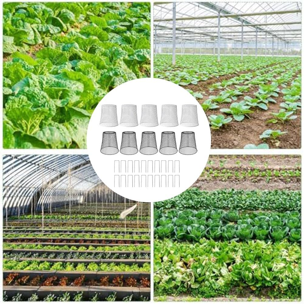 Coperture per piante da giardino, confezione da 10 con pali a U per proteggere le tue piante