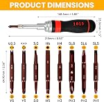 19-in-1 Ratcheting Multi-Bit Screwdriver Set, Magnetic Tip Screwdriver with Double-End Bits Storage, All-in-One Screwdriver Kit for Home Repair, DIY, Electronics & Automotive-Red