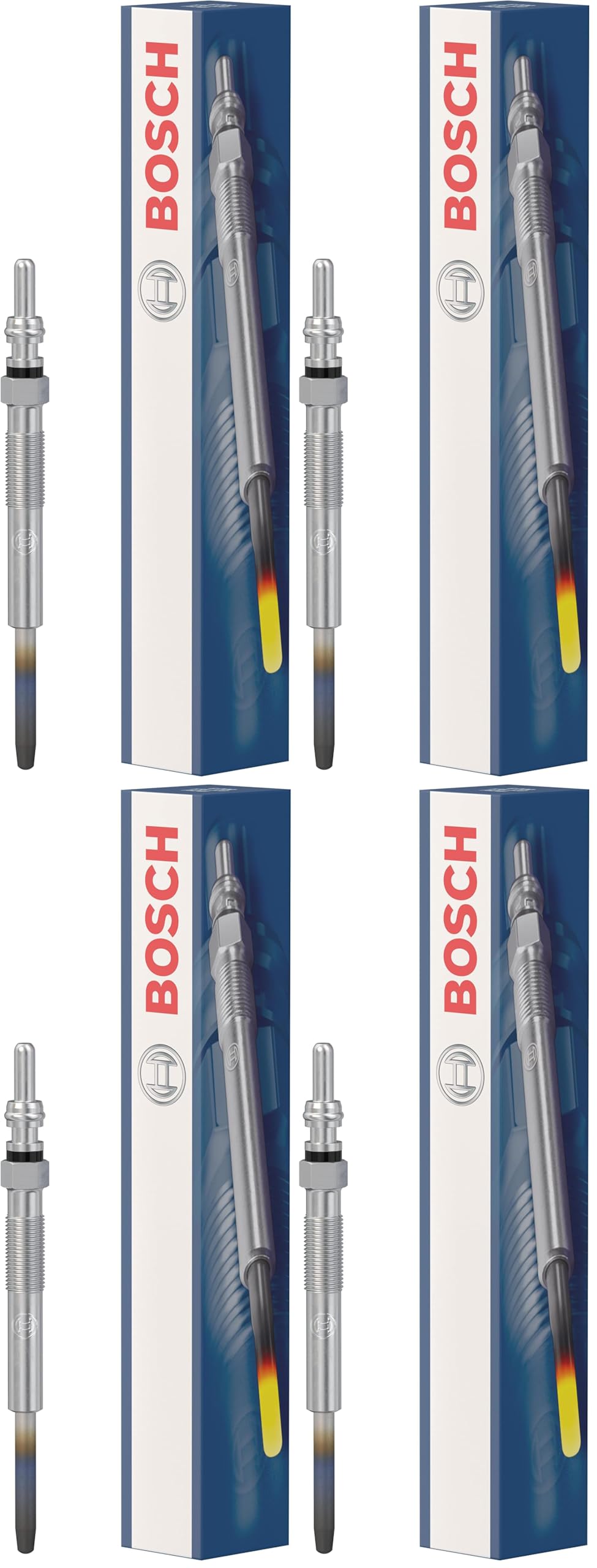 Bosch 0250203012 (GLP210) - Bougie de préchauffage Duraterm - Boite carton - 1 pièce - pour véhicules à moteur diesel (Lot de 4)