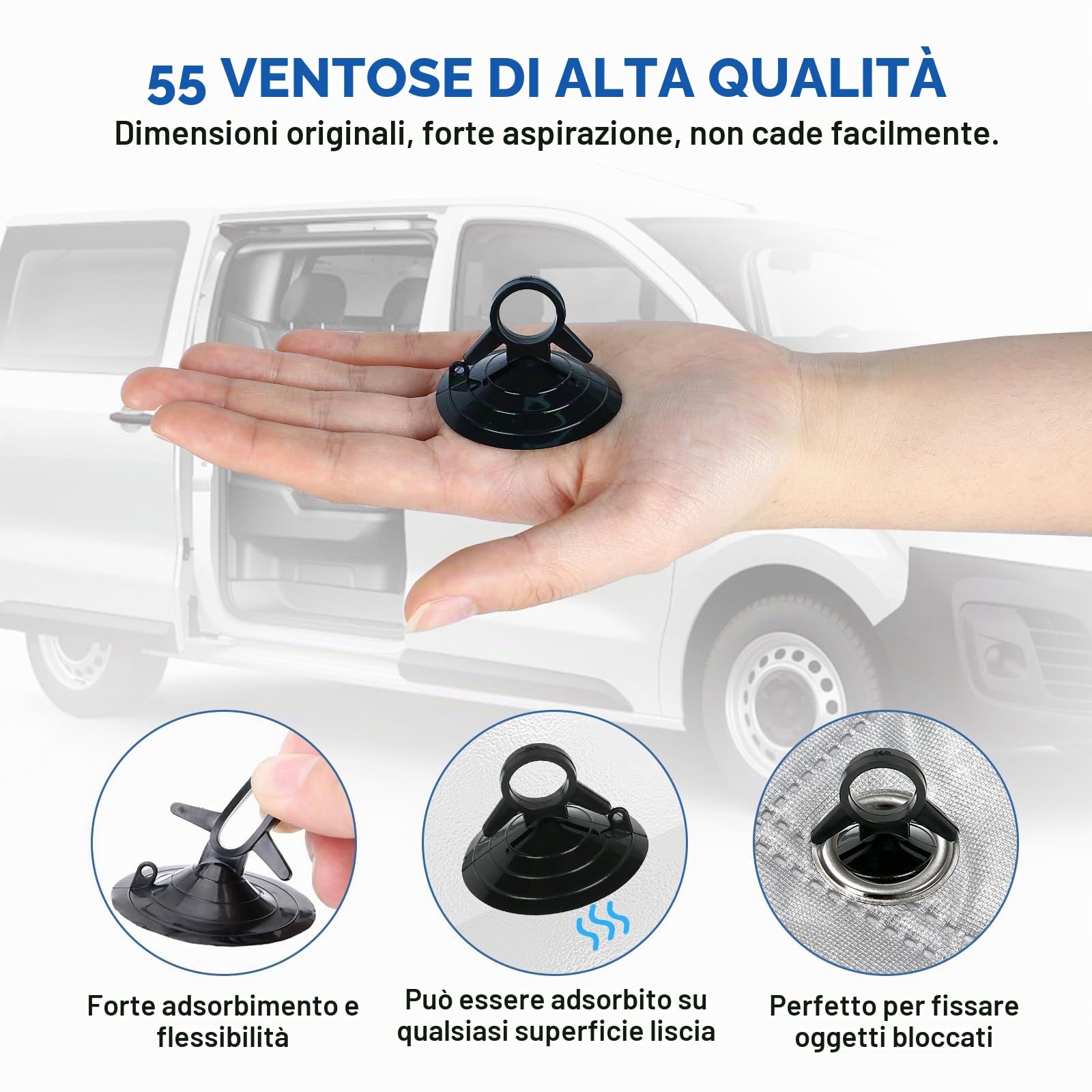 7 Pezzi Tappetino Termico sostituzione per Citroen Jumpy 2016-2024, sostituzione per Opel Vivaro 2019-2024, Protezione Solare per Parabrezza, Visiere Parasole Pieghevoli | Technology, tappetino termico per parabrezza, pellicola di alluminio, pieghevole, r