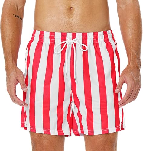 AIMPACT Pantalones cortos con estampado gráfico para hombre, 5 pulgadas, para entrenamiento, gimnasio, correr, baloncesto, verano, playa, pantalones