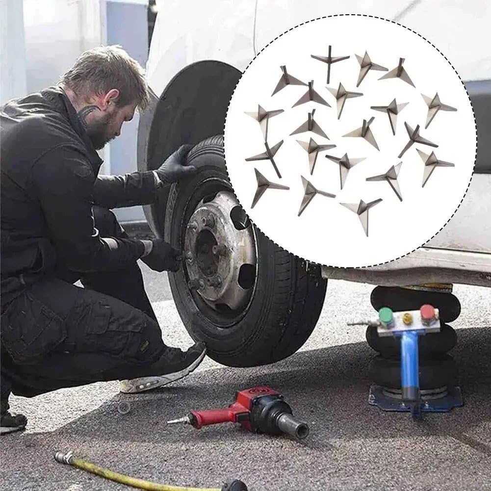 Juego De 20 Clavos Antipinchazos Ligeros para Neumáticos De Automóviles, Antirrobo, con Forma De Triángulo. Clavos Antipinchazos para Neumáticos De Coche.