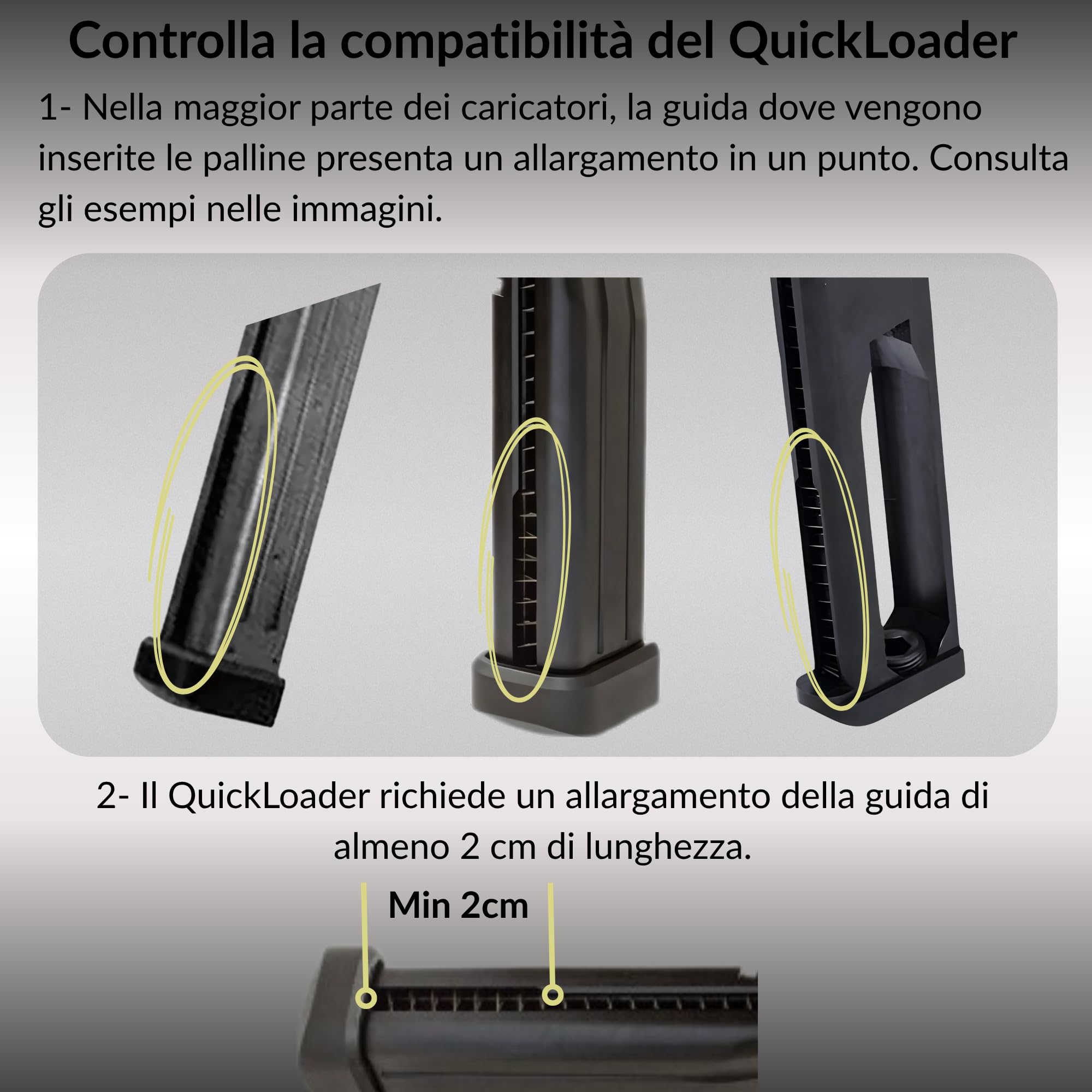 Sibo - Adattatore BB 6mm Caricatore Softair - Accessorio Speedloader per Pallini Bio 0,20 0,25 - Ricarica Rapida Replica Softair - Compatibile con Caricatori Airsoft