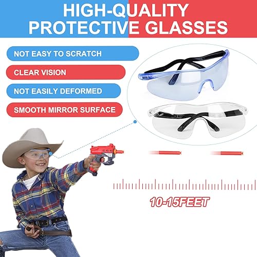 Miniatura 5 de Paquete de 2 Pistolas Blaster Juguete para Niños - con 60 Balas y 2 Pulseras, Pistolas Blaster TiopLior Juguete para Edades de 4-9 Regalos