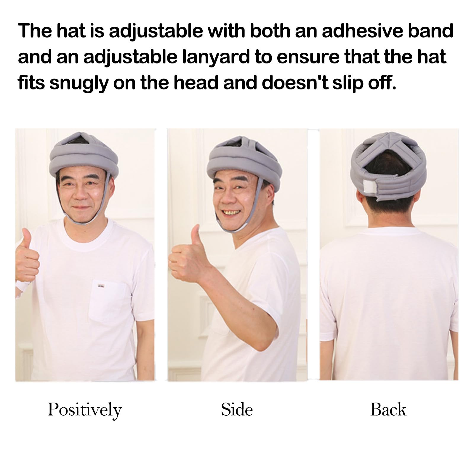 Protection De La Tête pour Personnes Âgées, Casque De Protection Épais Et Doux, Casque De Protection pour Personnes Âgées, Confortable De La Tête pour Les Personnes
