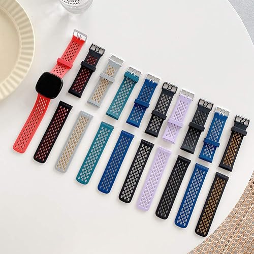 Miniatura 4 de Seleek Bandas de repuesto compatibles con Fitbit Versa 3  Versa 4  SenseSense 2, correa ajustable de silicona para mujeres y hombres, pequeñas y
