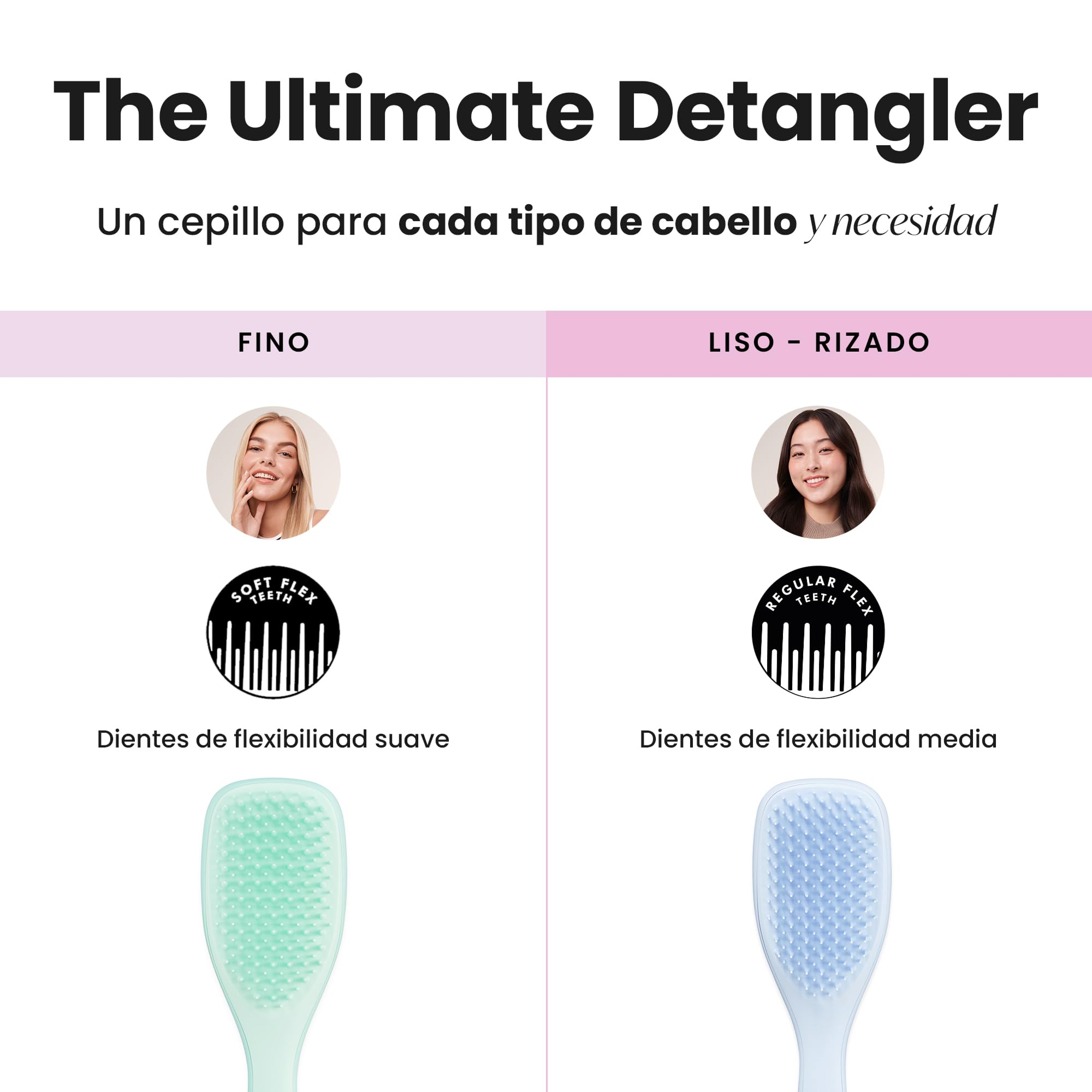 Tangle Teezer Mini Ultimate Detangler - Cepillo Desenredante Mini para Pelo Seco y Mojado - Apto para Todo Tipo de Cabello - Perfecto para Niños y Viajes - Lavanda