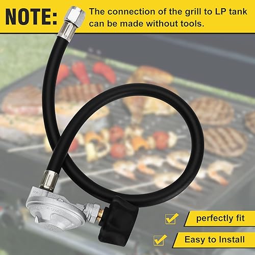 Miniatura 6 de Kit de manguera y regulador Weber, adecuado para parrillas Genesis 300 Series y Summit 400600, equipado con manguera QCC1 y regulador para un fácil