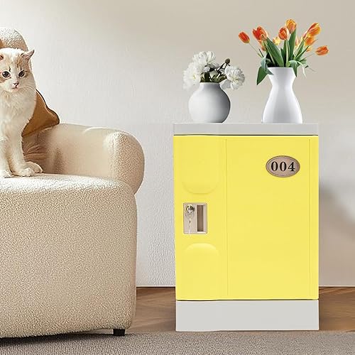 Miniatura 2 de Armario de almacenamiento con cerradura, gabinete de archivos independiente de ABS de 19 pulgadas con cerradura organizador de almacenamiento para