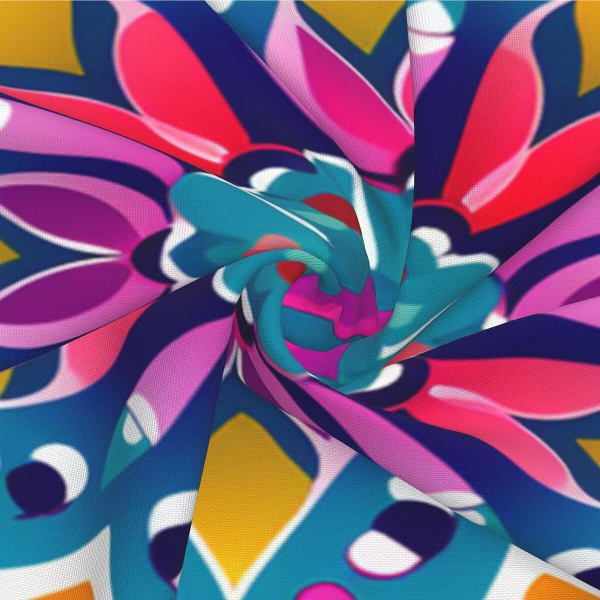 2 Pezzi Cuscini da Esterno Impermeabili Colorato Federe Cuscini Divano 60x60 cm Mandara Copri Cuscini per Divano Decorativo Quadrate Federe Cuscino per Auto, Casa, Caffè, Giardino, Esterni -FS547