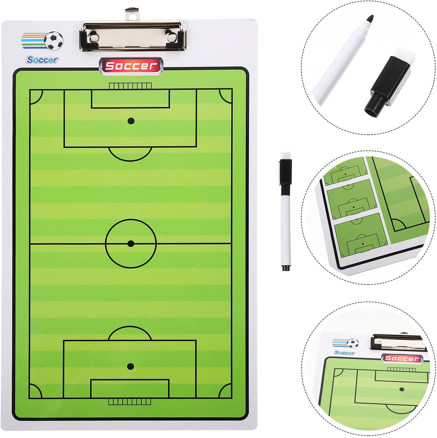 Didiseaon Lightweight PVC Soccer Tactical Training Board for Strategy Game and Soccer Match Easy to Use Football Whiteboard and Planning Board with Useful Competition Features