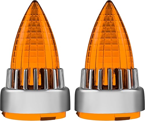 FATECIM Cubiertas de luz de señal de giro de 2 pulgadas supersónico de repuesto para Softail Street Road Glide Fat Boy Sportster Dyna Deluxe Chrome