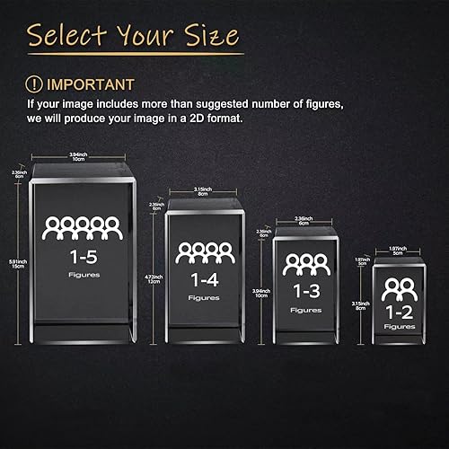 Miniatura 6 de Dr.TOUGH Foto de cristal 3D personalizada con luz, imagen 3D en cristal, imagen grabada con láser 3D, regalo personalizado para mamá, papá, pareja,