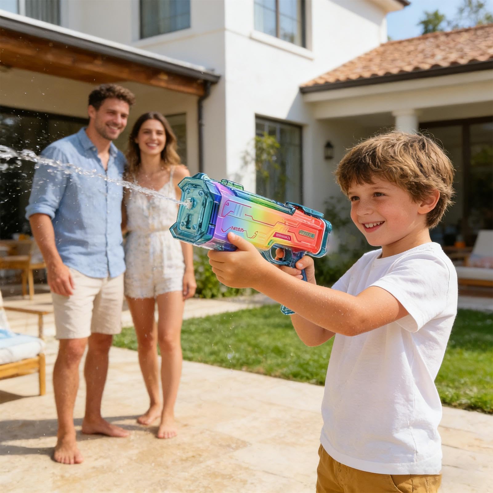 Spara Acqua per Bambini Interattivo Educativo con e Suoni | Giocattolo da Piscina per Attività Estive per Compleanni Vacanze Scuola ed Eventi all'Aperto in Cortile Spiaggia