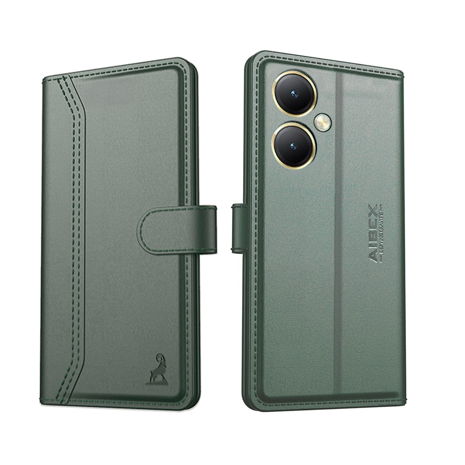 AIBEX ® Vivo Y27 4G Flip Cover Leather Finish | Inside TPU with Card Pockets | Wallet Stand | Complete Protection Flip Case Green (B0CDPZVSR7) Amazon Price History, Amazon Price Tracker