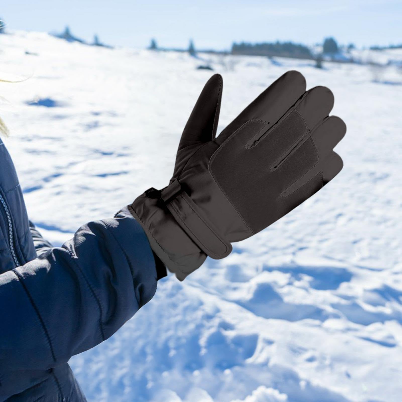 Womens Gloves for Cold Weather - Waterproof Winter Gloves Warm Touchable Screen Ski Gloves | Non-Slip Boys Winter Gloves, Snowboarding Gloves for Skiing, Running