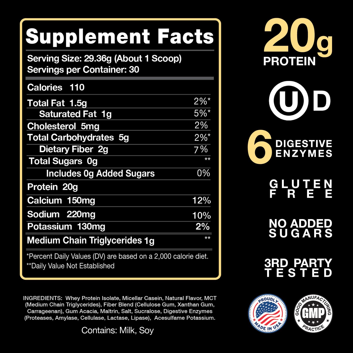 Devotion Nutrition Bananas Foster Protein Powder for Shakes, Baking, Pancakes, Desserts – 20g Whey Isolate & Casein Protein Blend – No Added Sugar, Low Carb, Gluten-Free, Keto-Friendly with MCT – 2lb — Amazon image 2